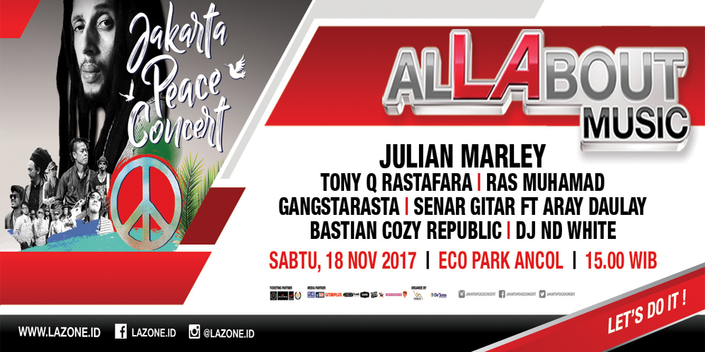 Siap-siap! Julian Marley Bakal Tampil di Jakarta Peace Concert thumbnail